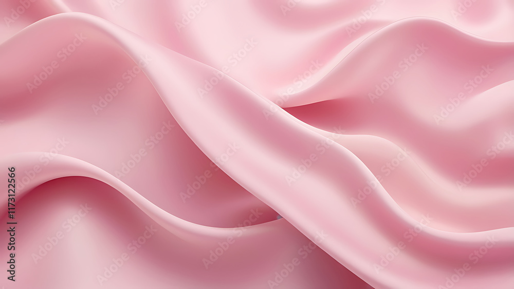 Fototapeta premium Beautiful luxury 3D modern abstract neon pink background composed of waves with light digital effect.