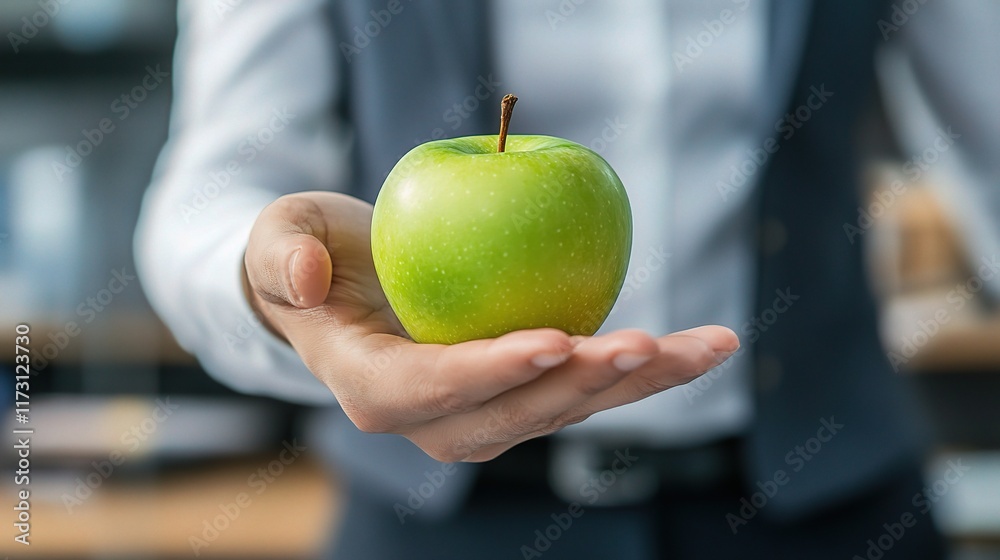 Business Consultant Presenting New Marketing Strategies with Apple