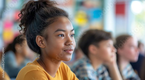 Engaged Students in Inclusive Education Classroom Setting photo