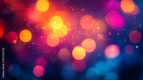 Abstract Blurred Neon Background, Generative AI