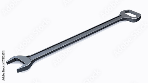 Metal allen wrench illustration for industrial use. Isolated on white background.