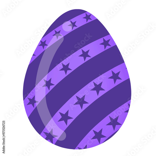 Spere, purple easter egg, easter egg with ornament, easter with stars, easter with stripes, egg photo