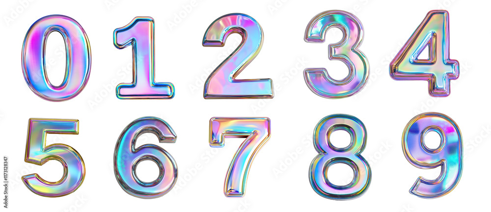numbers 0-9 from liquid metal isolated on transparent background numbers 0-9 from liquid metal isolated on transparent background
