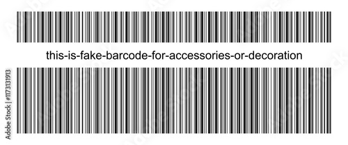 barcode icon, fake barcode vector illustration isolated on white background.