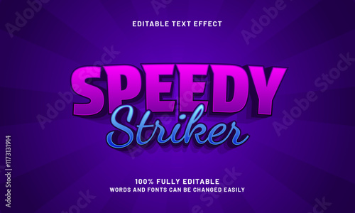 speedy striker editable text effects with a game and football theme