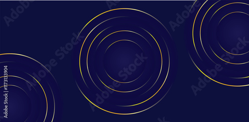 premium background Circles and geometric elements luxury dark golden. Simple background for poster, banner, website, flyer.