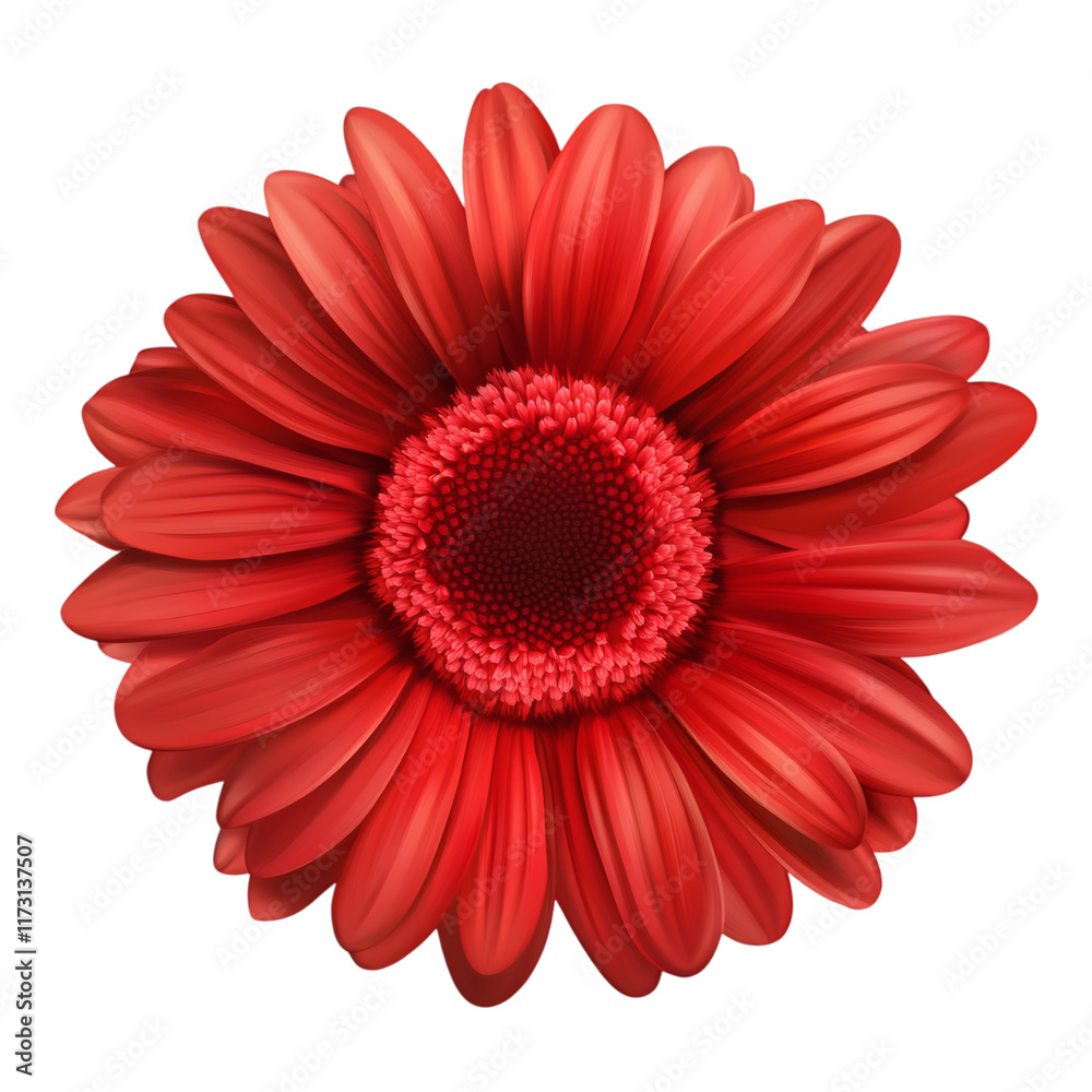 red gerbera daisy isolated on white transparent background red gerbera daisy isolated on white transparent background