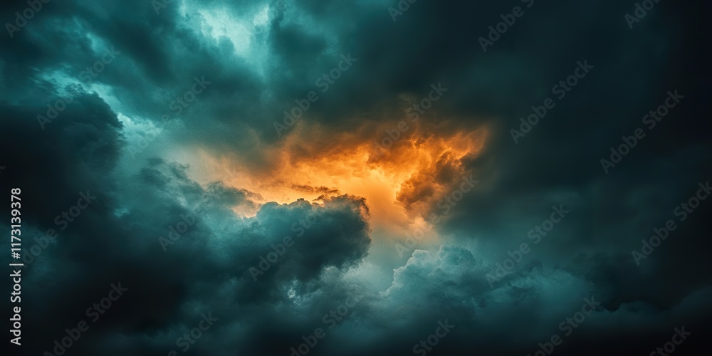 Patriotic Sky: Indian Flag Soaring Amidst Stormy Clouds Patriotic Sky: Indian Flag Soaring Amidst Stormy Clouds
