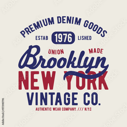 vintage style tee print design as vector with letters
