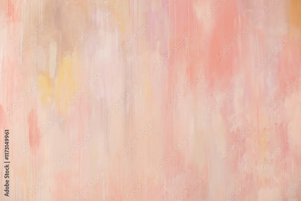 Fototapeta premium Abstract grunge texture pastel pink background painting. Brush strokes. Watercolor brush strokes on canvas. Pink wall pastel background. Abstract texture color stain brushstroke texture background. 