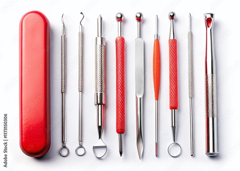 Close-up Product Shot: Blackhead Removal Tool Set Close-up Product Shot: Blackhead Removal Tool Set