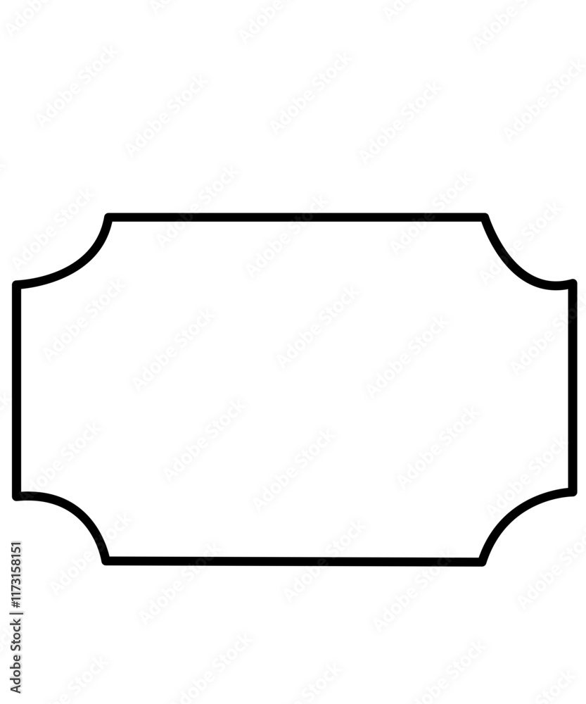 Square frame clip art design on plain white transparent isolated background for card, shirt, hoodie, sweatshirt, apparel, tag, mug, icon, poster or badge