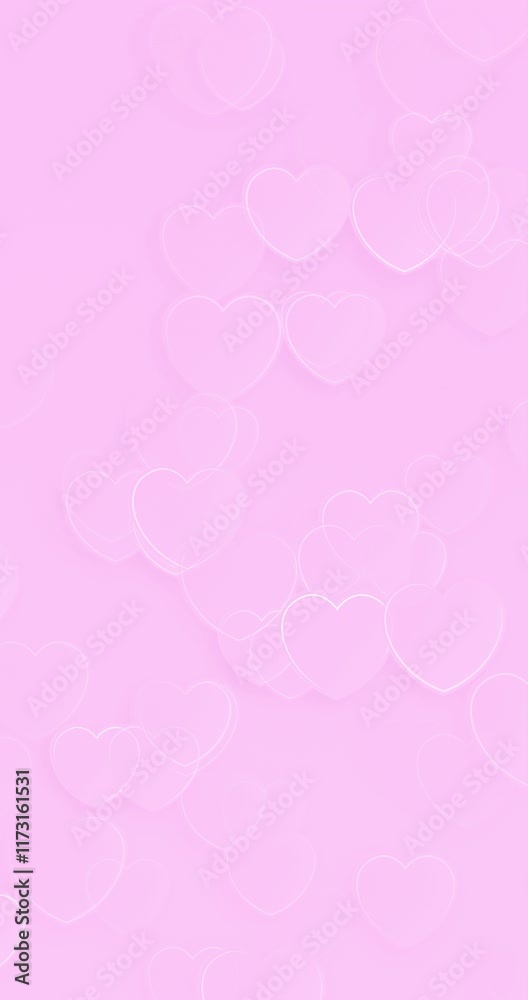4k animated light pink background with hearts pattern. Seamless looped valentine design for Happy Valentine's day banner. Animation for little princess birthday or wedding event. Vertical blank BG 4k animated light pink background with hearts pattern. Seamless looped valentine design for Happy Valentine's day banner. Animation for little princess birthday or wedding event. Vertical blank BG