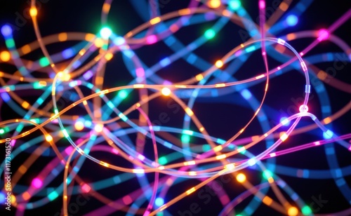 A mesmerizing visualization of fiber optic cables connecting