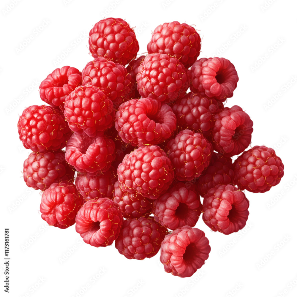 red raspberries isolated on white transparent background red raspberries isolated on white transparent background