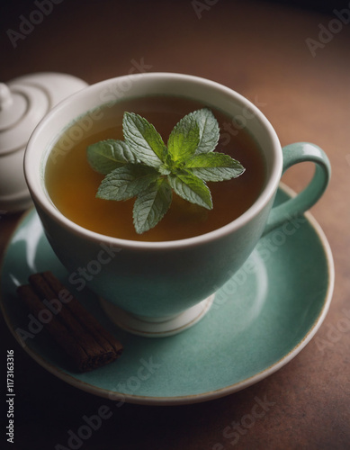 Herbal Tea with Lime for Winter Comfort photo