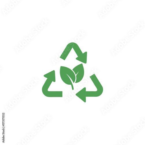 recycle symbol on transparent background, symbolizing sustainability