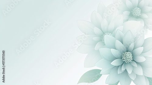 Splash abstract background idea. Delicate flowers create a serene, airy background illustrating tranquility and beauty.