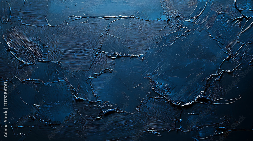 Deep Blue Abstract Paint Texture Moody Background