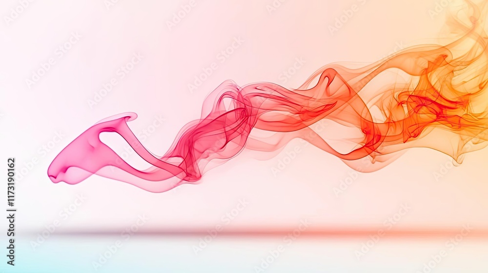 Smoke abstract background idea. Colorful abstract smoke swirls in vibrant hues of pink and orange on a light background. Smoke abstract background idea. Colorful abstract smoke swirls in vibrant hues of pink and orange on a light background.