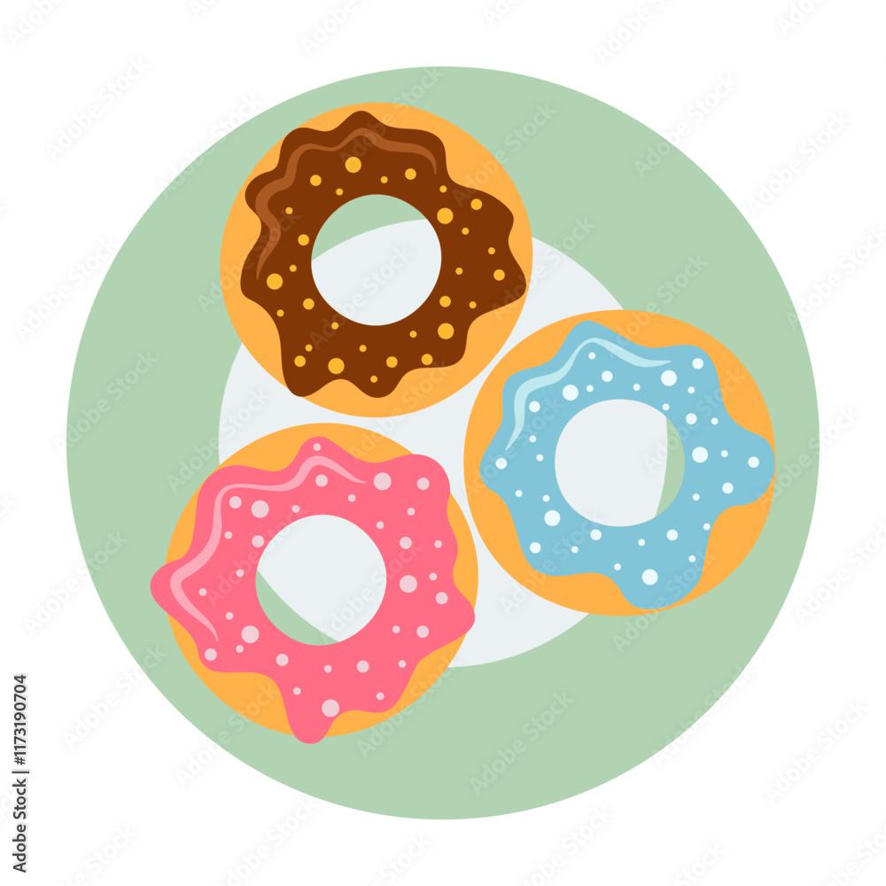 Flat Vector Illustrated Breakfast and Snack Dishes Flat Vector Illustrated Breakfast and Snack Dishes