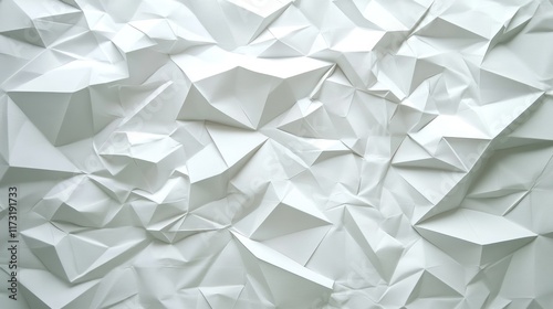Abstract White Creased Paper Texture: A Study in Light and Shadow