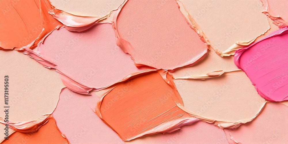Fototapeta premium Peach, pink, coral paint texture. Abstract background for design.