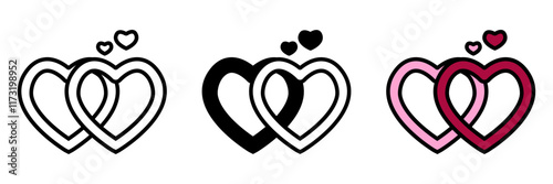 Matchmade hearts symbolize perfect compatibility, representing a harmonious and destined romantic connection.