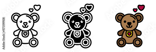 Teddy bear is a cuddly symbol of comfort, representing love, care, and playful affection in relationships.