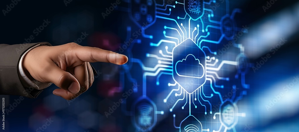 Cloud computing concept. Universal background for presentation and business Cloud computing concept. Universal background for presentation and business