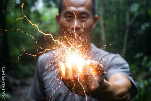 scientific and destructive force of a lightning strike which involves release of electrical energy poses risks and has various impacts on environment buildings photo