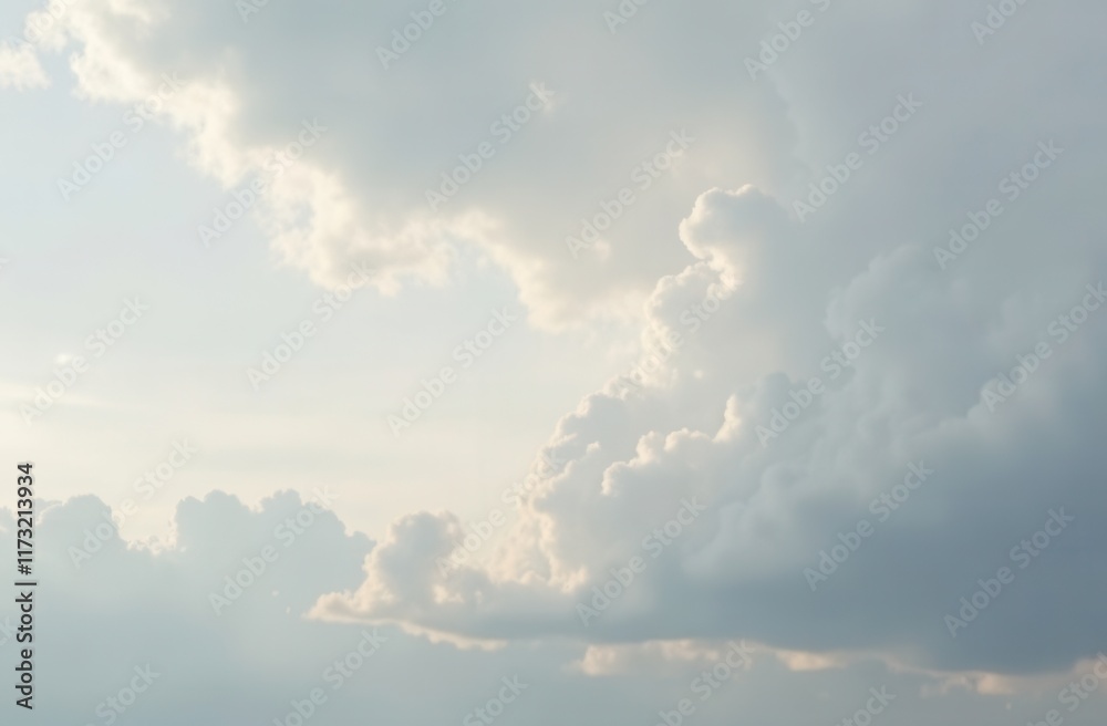 A clear, blue sky adorned with fluffy, white clouds drifting in it A clear, blue sky adorned with fluffy, white clouds drifting in it