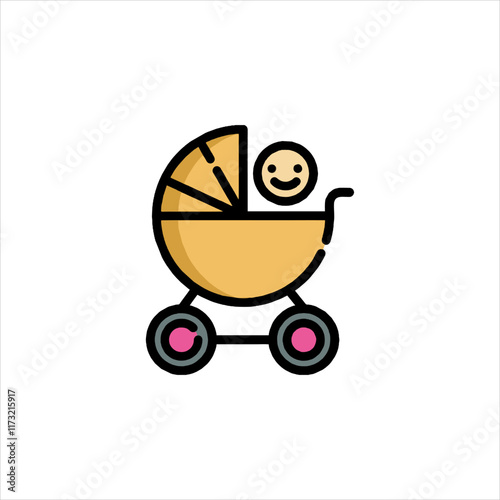 baby carriage vector