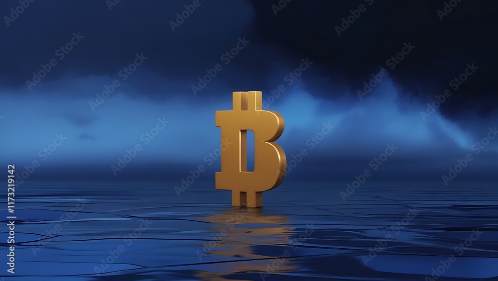 Fototapeta premium Dollar Symbol in Clear Blue Sky, Shiny Dollar Sign in the Sky ,Economic Growth and Financial Freedom