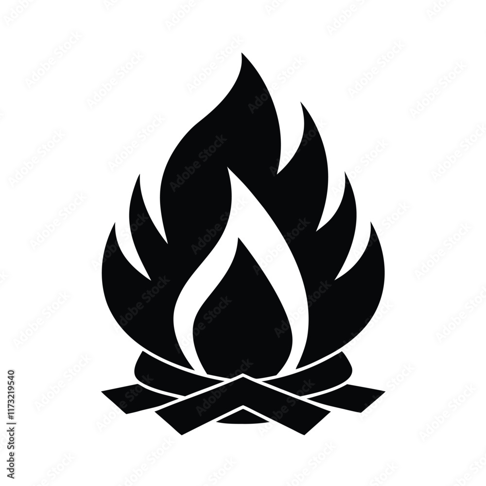 fire icon on white
