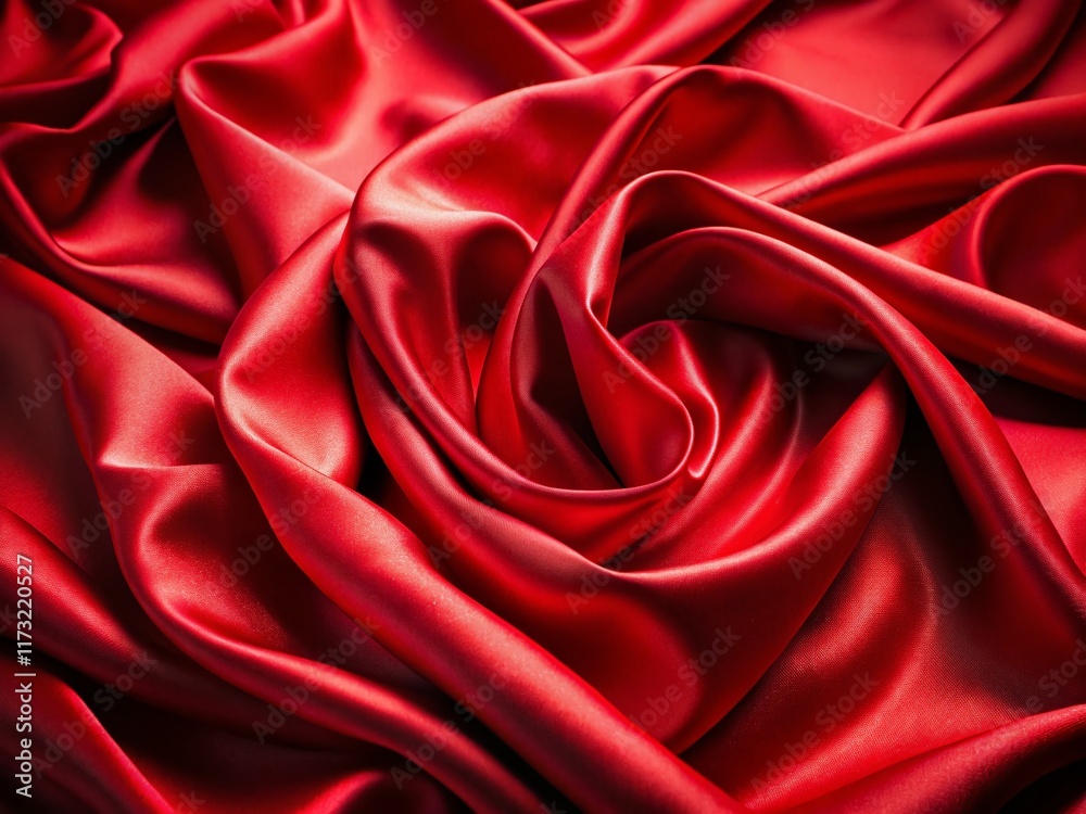 Obraz premium Elegant Red Silk Fabric Texture: Luxurious Valentine's Day Background