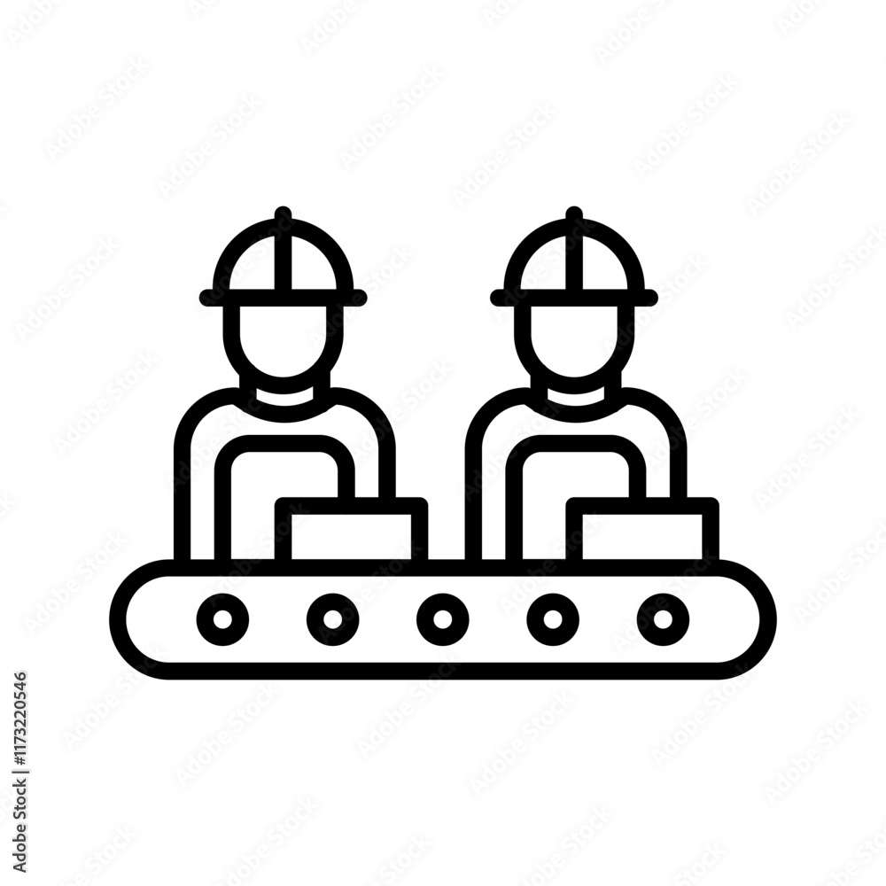 Factory Worker Vector Icon Factory Worker Vector Icon