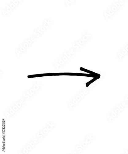 illustration of Arrow right black lines on a white background