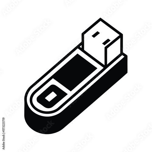 usb flash drive isolated