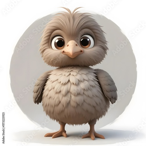 Adorable 3D Animal Character with Vibrant Colors and Playful Expression for Creative Projects. Generative AI