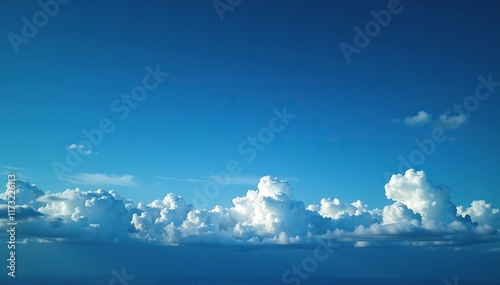 Small stratiform clouds covering a dark blue sky, stratiform, landscape, clouds