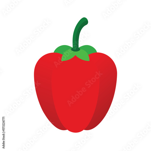 red pepper isolated on white