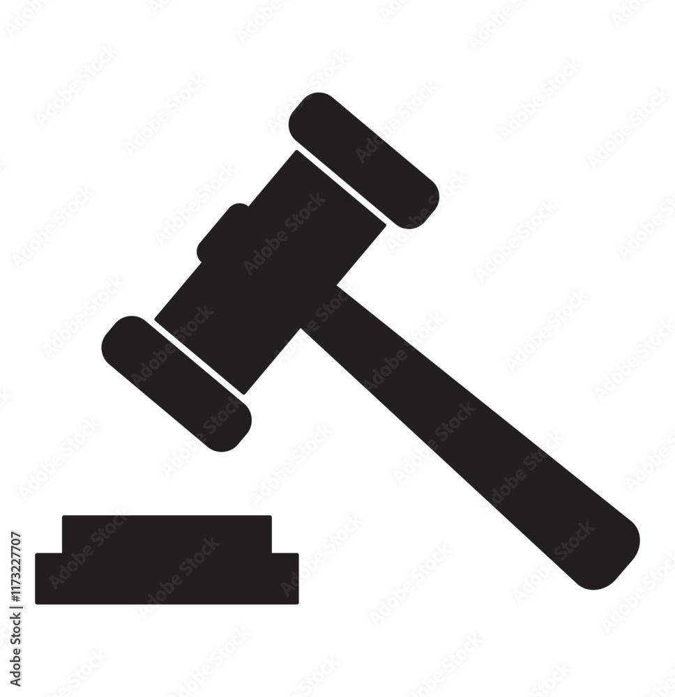 Gavel Hammer icon style trendy stylist Judge line. Gavel Hammer icon style trendy stylist Judge line.
