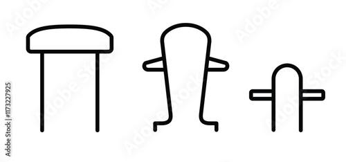Cartoon mooring posts, or bollards icon. For ship, boat, ferry or mooring boats. Marine bollard for boats or yachts mooring. For rope tied on pier. Boat tools. Haven or port and bollard angled logo