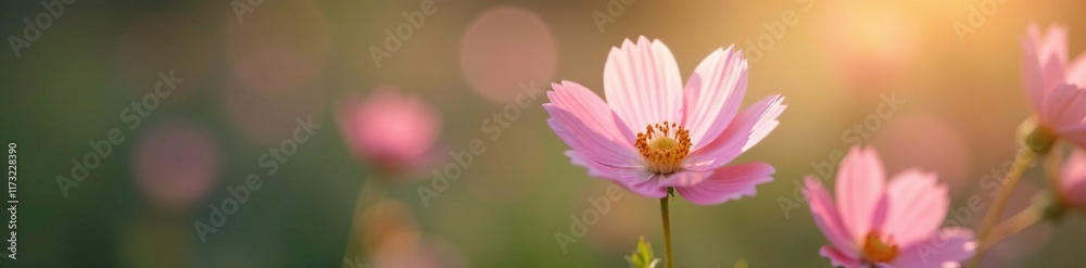 Soft pink flower swaying gently in the breeze, breeze, flowers, peaceful Soft pink flower swaying gently in the breeze, breeze, flowers, peaceful