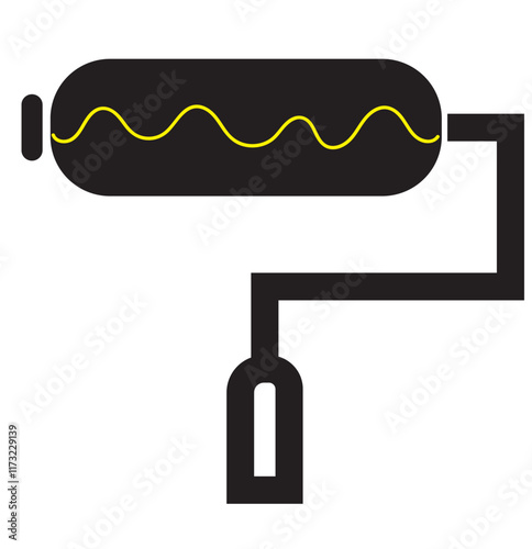 Roller paint icon in trendy style design. Vector graphic illustration. Suitable for website design, logo, app.EPS8