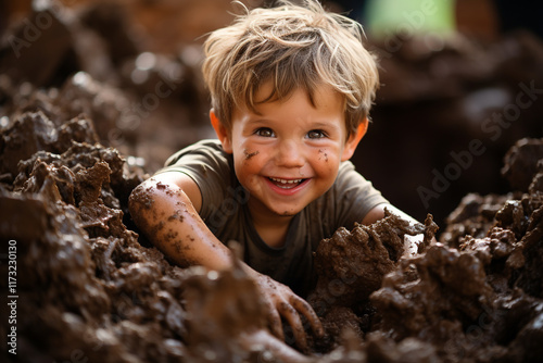 tactile and sensory characteristics of mud are highlighted demonstrating its ability to be both untidy and enjoyable capturing lively and fundamental essence of this material photo