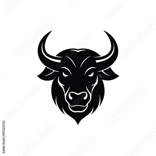 bull head isolated on white