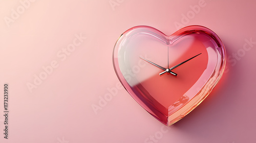minimalist heart shaped clock in subtle pink tones adds charming touch to any space