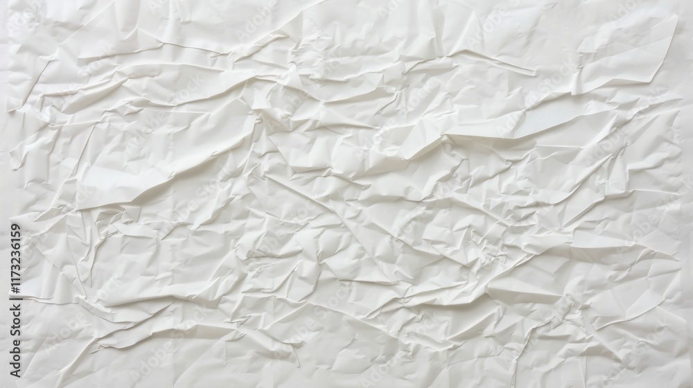 Background Texture of Crumpled and Creased Blank White Paper for Poster Background Texture of Crumpled and Creased Blank White Paper for Poster
